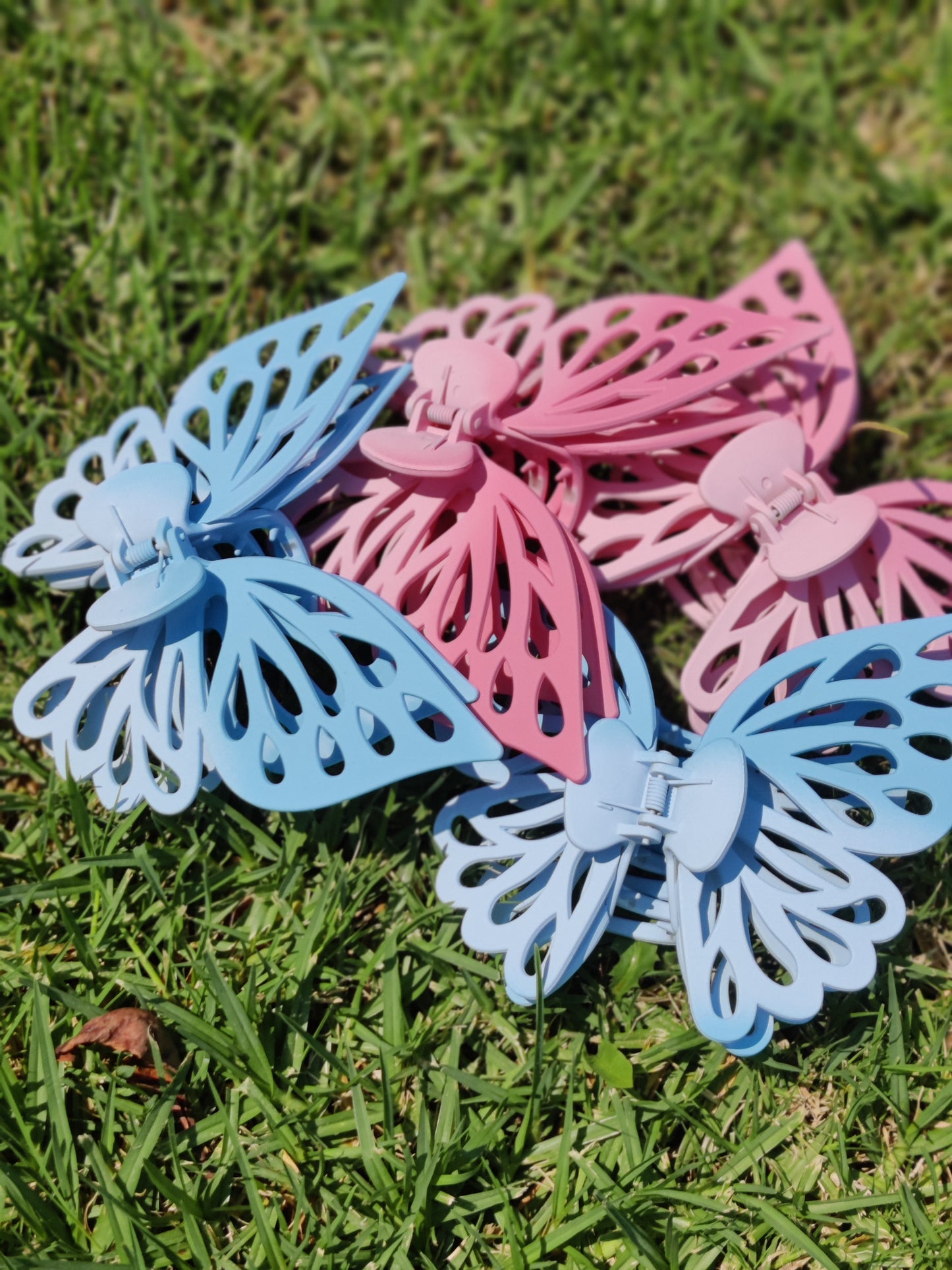 L DOUBLE Layer Butterfly Wings Hair Clip