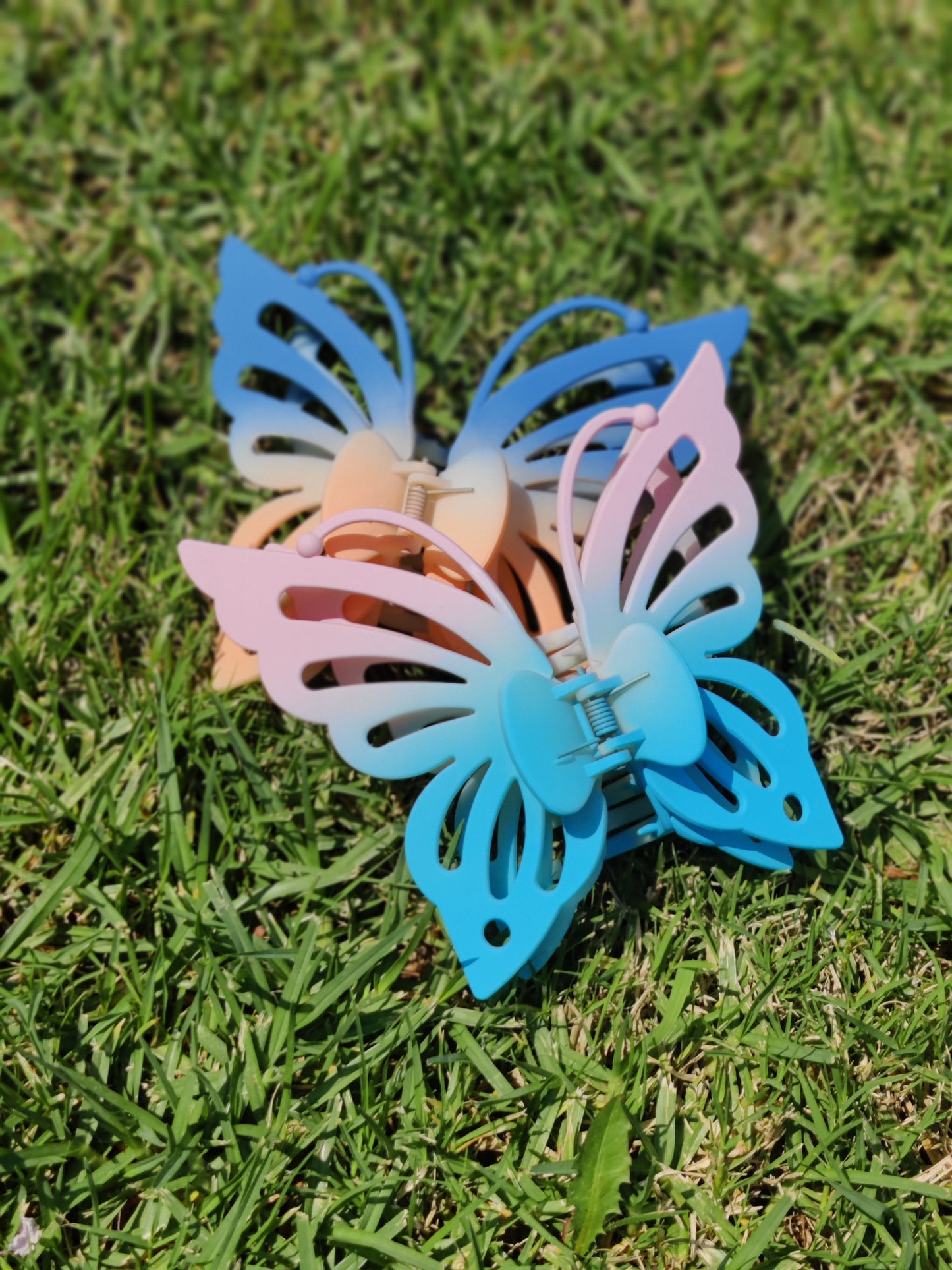 L DOUBLE Layer Sharp Butterfly Wings Hair Clip