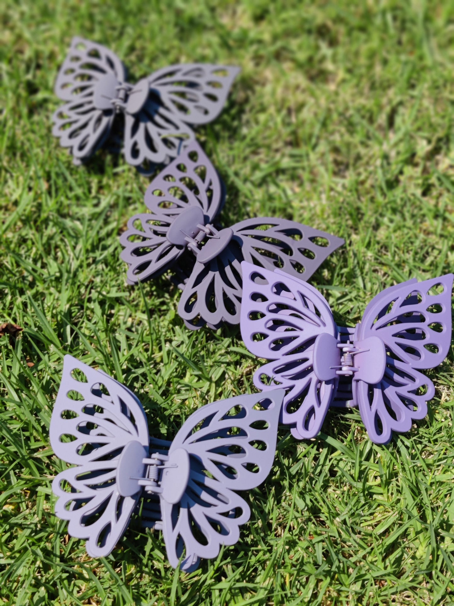 L DOUBLE Layer Butterfly Wings Hair Clip