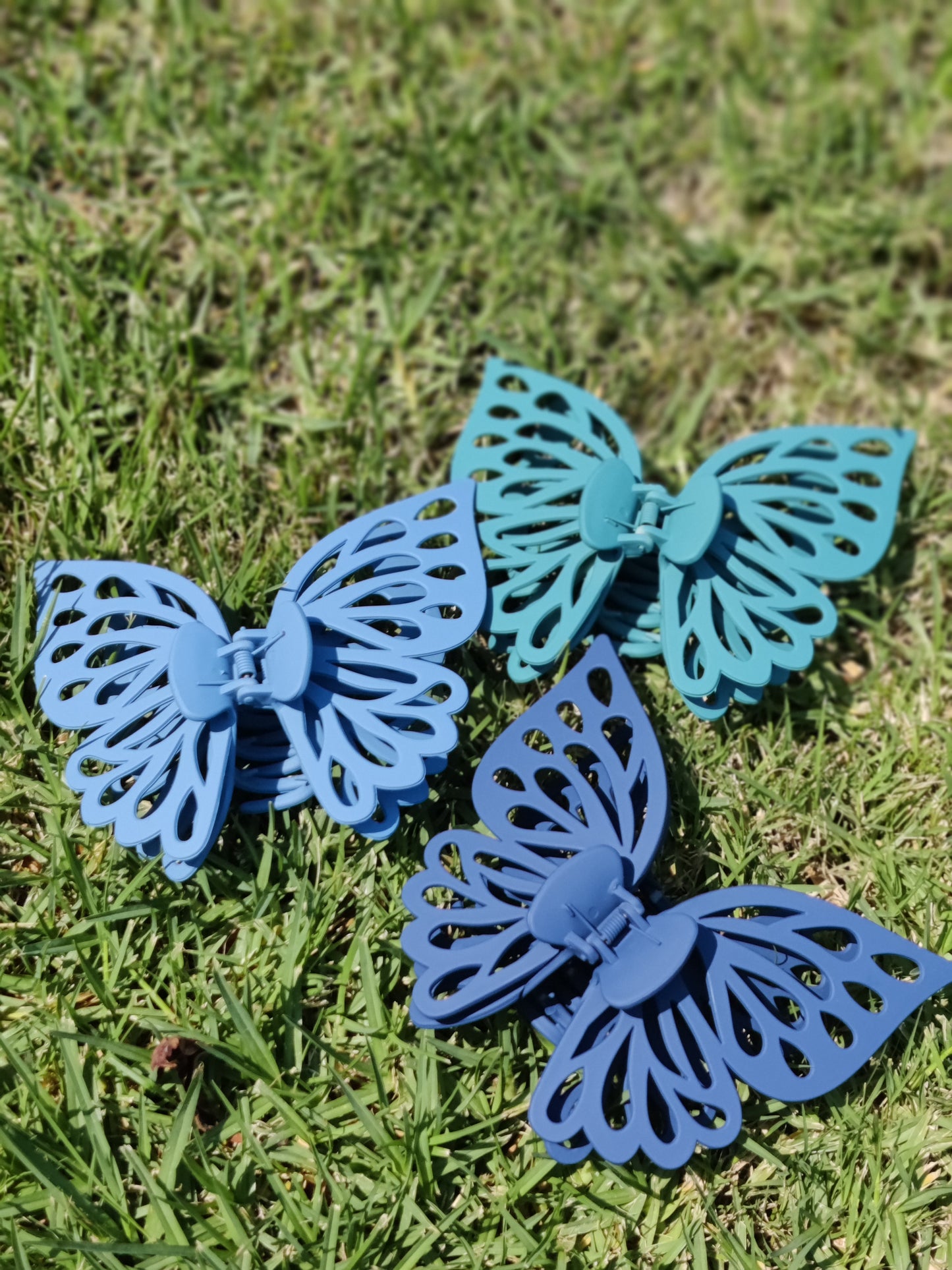 L DOUBLE Layer Butterfly Wings Hair Clip